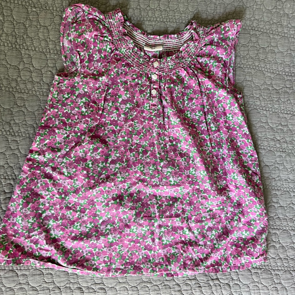 Mini Boden floral top.  Kids size 9-10